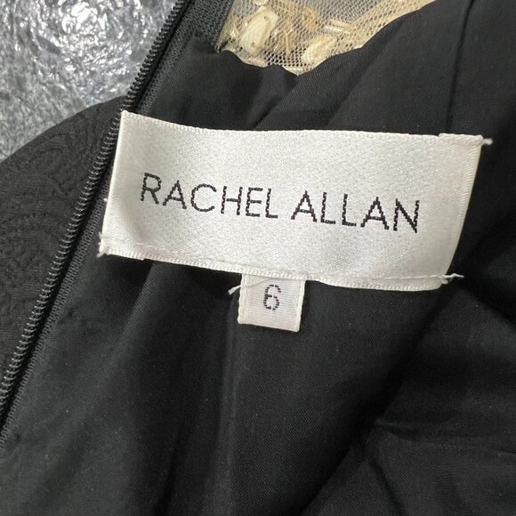 Rachel Allan Black Jacquard Formal Pageant Gown $1198 - Picture 11 of 13